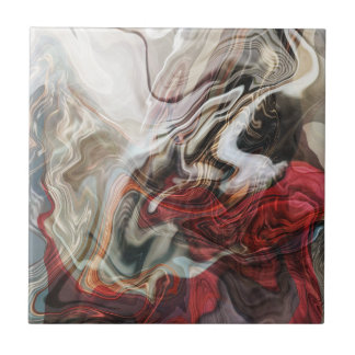 Azulejo De Cerâmica Design Abstrato Vermelho Marbado