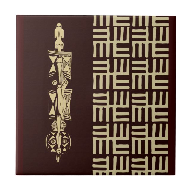 Azulejo De Cerâmica Design africano #1 @ Stylnic (Frente)