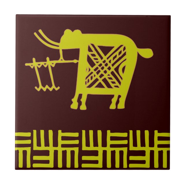 Azulejo De Cerâmica Design africano #7 @ Stylnic (Frente)