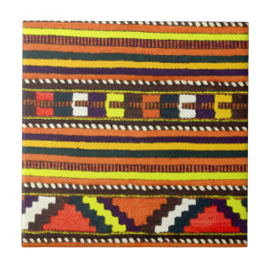 Azulejo De Cerâmica Design amarelo indiano do nativo americano