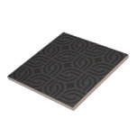 Azulejo De Cerâmica Design antigo de padrões de ornamentação de cinza<br><div class="desc">O ornamento preto padrões antigo em uma cinza escura. Um padrão monocromático elegante para uma coleção de decoração doméstica.</div>
