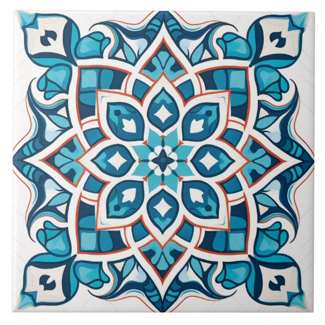 Azulejo De Cerâmica Design árabe com estilo temático (Frente)