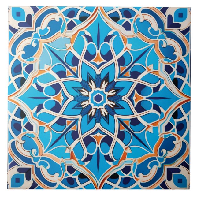 Azulejo De Cerâmica Design árabe com estilo temático (Frente)