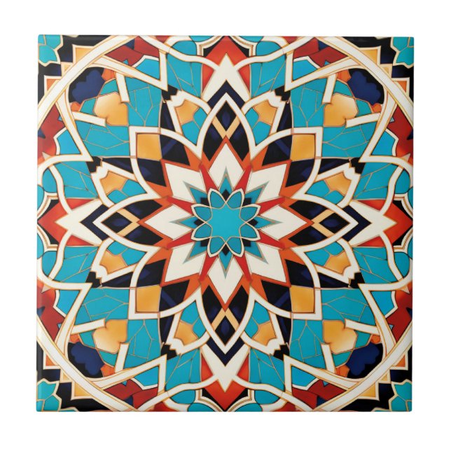 Azulejo De Cerâmica Design árabe com estilo temático (Frente)