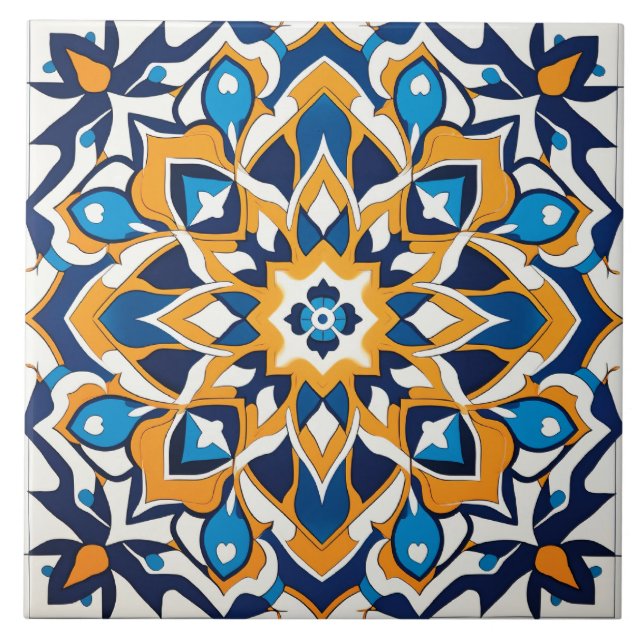 Azulejo De Cerâmica Design árabe com estilo temático (Frente)