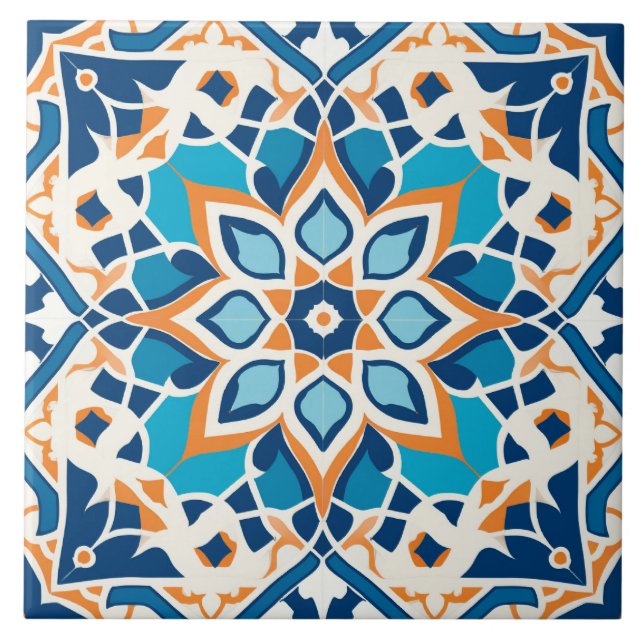 Azulejo De Cerâmica Design árabe com estilo temático (Frente)