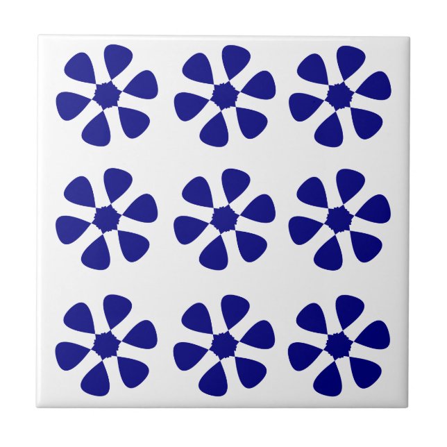 Azulejo De Cerâmica Design azul (Frente)