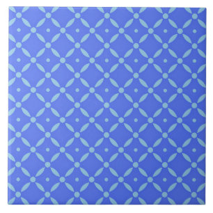 Azulejo De Cerâmica Design azul de Quatrefoil