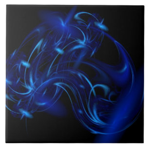 Azulejo De Cerâmica Design azul do fumo