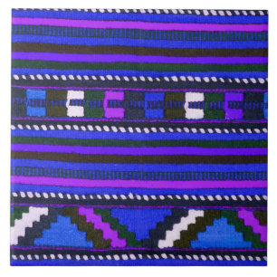 Azulejo De Cerâmica Design azul indiano da textura do nativo americano