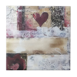 Azulejo De Cerâmica Design Burgundy Série 14