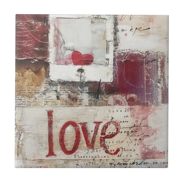 Azulejo De Cerâmica Design Burgundy Série 6 (Frente)