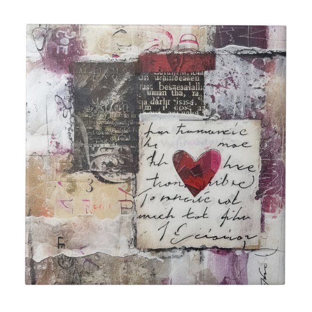 Azulejo De Cerâmica Design Burgundy Série 8 (Frente)