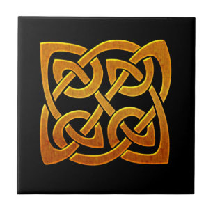 Azulejo De Cerâmica Design celta irlandês celta do ouro D2