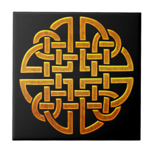 Azulejo De Cerâmica Design celta irlandês celta do ouro D7