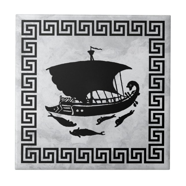 Azulejo De Cerâmica Design chave grego (Frente)