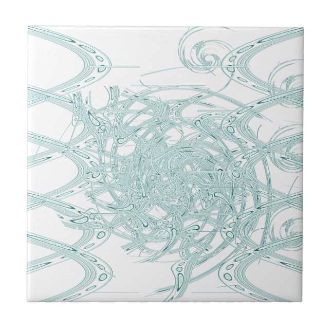 Azulejo De Cerâmica Design claro verde branco (Frente)