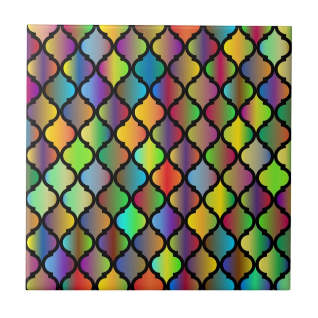 Azulejo De Cerâmica Design colorido (Frente)