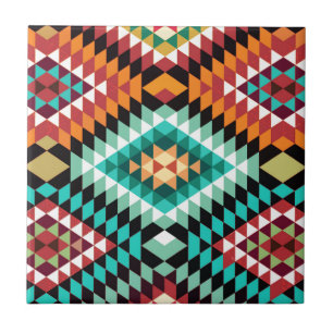 Azulejo De Cerâmica Design colorido do teste padrão africano