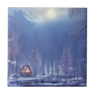 Azulejo De Cerâmica Design da Wonderland de inverno