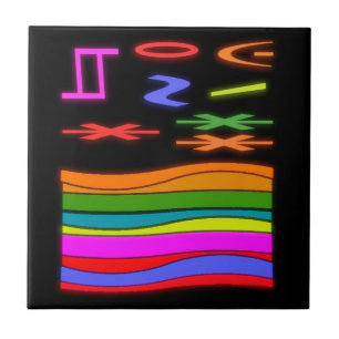 Azulejo De Cerâmica Design de arte com padrão de fundo preto