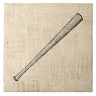 Azulejo De Cerâmica Design de Arte Esportiva Baseball Bat