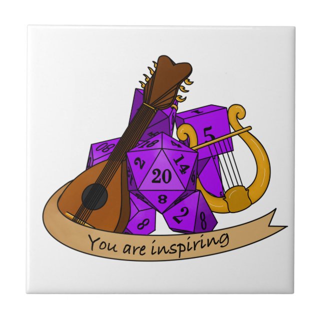 Azulejo De Cerâmica Design de Bard Dice (Frente)