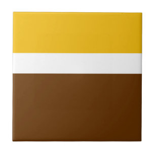 Azulejo De Cerâmica Design de Bloco de Cor Marrom-claro amarelo