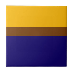 Azulejo De Cerâmica Design de Bloco de Cores Simples Azul Amarelo