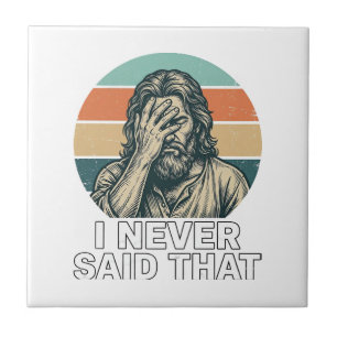 Azulejo De Cerâmica Design de Citação de Gravação Antiga Facepalm Engr