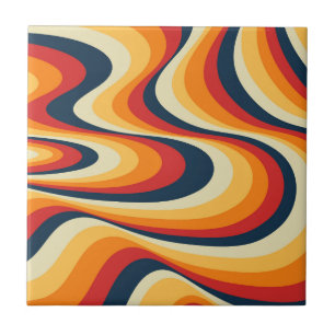 Azulejo De Cerâmica Design de espiral abstrato colorida