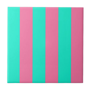 Azulejo De Cerâmica Design de faixa verde de cor rosa