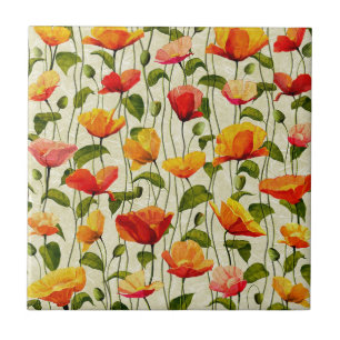 Azulejo De Cerâmica Design de Flores de Mola