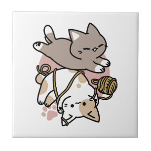 Azulejo De Cerâmica Design de Gatos Fofos e Divertidos – Patas Diverti