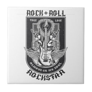 Azulejo De Cerâmica Design de Guitar Rock