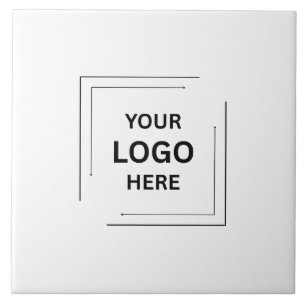 Azulejo De Cerâmica Design de Identidade Empresarial Minimalista Branc