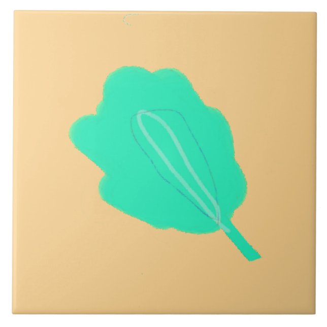 Azulejo De Cerâmica Design de impressão digital (Frente)