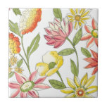 Azulejo De Cerâmica Design de Jardim Floral com Fundo Branco<br><div class="desc">Este design de jardim floral apresenta cores brilhantes contra um fundo branco pálido,  fazer em que as flores se destacam ainda mais. Uma pintura incrível que pode trazer cor e beleza para qualquer sala. Compre-o para si mesmo,  ou dê-o a um amado como presente!</div>