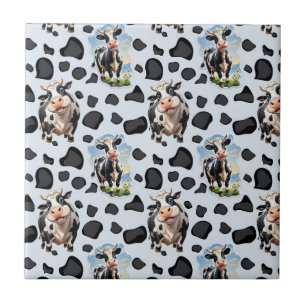Azulejo De Cerâmica Design de padrão animal de vaca