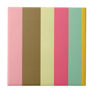 Azulejo De Cerâmica Design de Paleta de Cores Listradas de Verão