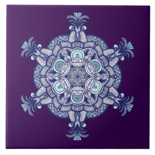 Azulejo De Cerâmica Design de Pássaros e Globos