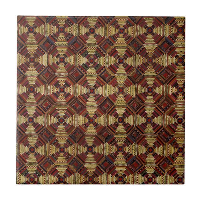 Azulejo De Cerâmica Design de Patchwork do ananás (Frente)