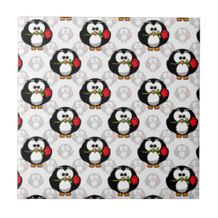 Azulejo De Cerâmica Design de Pinguim-Cute