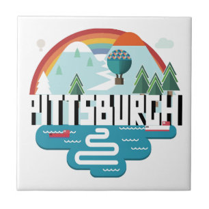 Azulejo De Cerâmica Design de Pittsburgh, arquitectura da cidade de