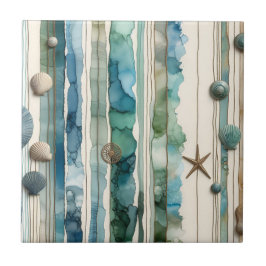 Azulejo De Cerâmica Design de praia, tinta alcoólica, arte