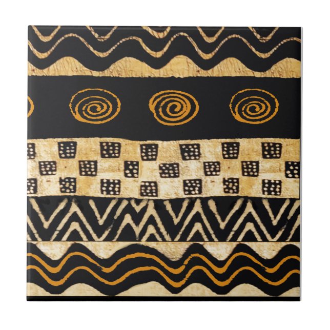 Azulejo De Cerâmica Design de Shaman Tribal Africano (Frente)