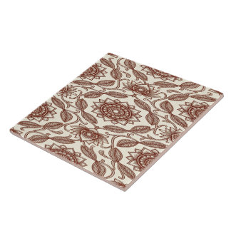 Azulejo De Cerâmica Design de Superfície Botânica Sem Costura