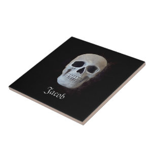 Azulejo De Cerâmica Design de Tendência Gótica Negra E Branca