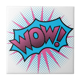 Azulejo De Cerâmica Design de texto Uau