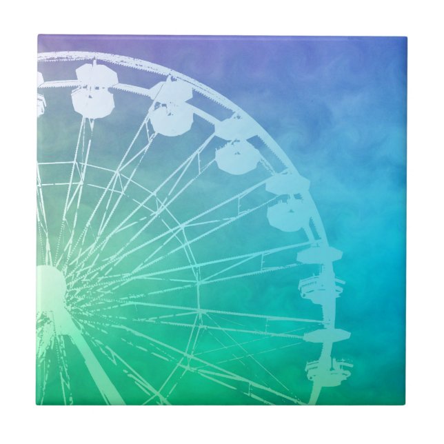 Azulejo De Cerâmica Design de Verão do Carnaval (Frente)